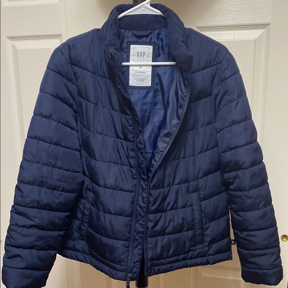 Gap Dark Blue Down Jacket Size M - image 2